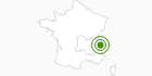 Cross-Country Skiing Area La Plagne in Savoy: Position on map