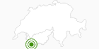 Cross-Country Skiing Area La Fouly Val Ferret in Verbier and St. Bernhard: Position on map