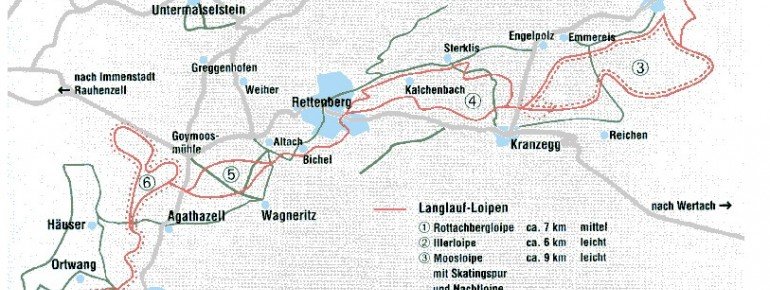 Loipenplan Rettenberg - Kranzegg
