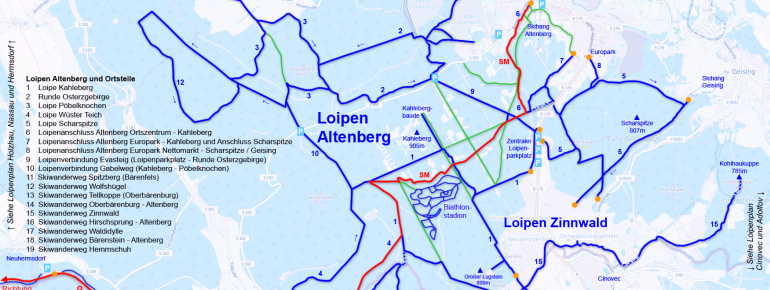 Loipenplan Altenberg