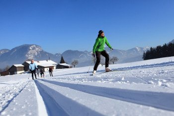 Langlaufen im Trainingszentrum am Angerberg.