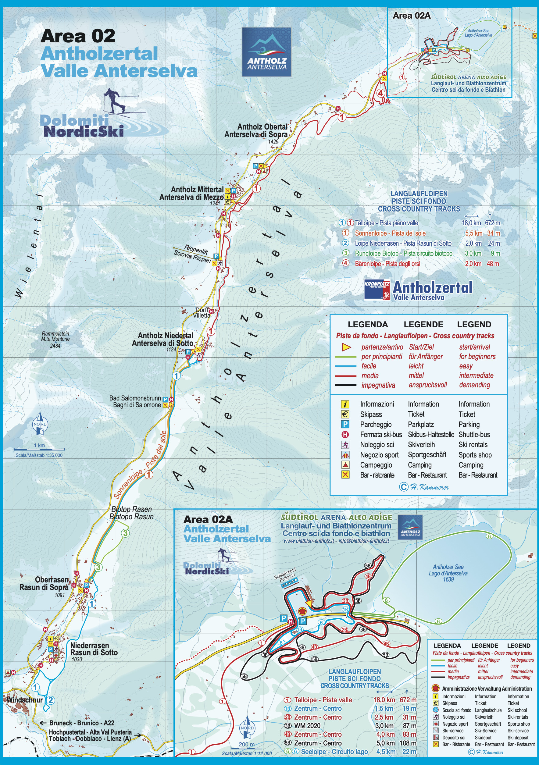 Loipenplan Antholzertal