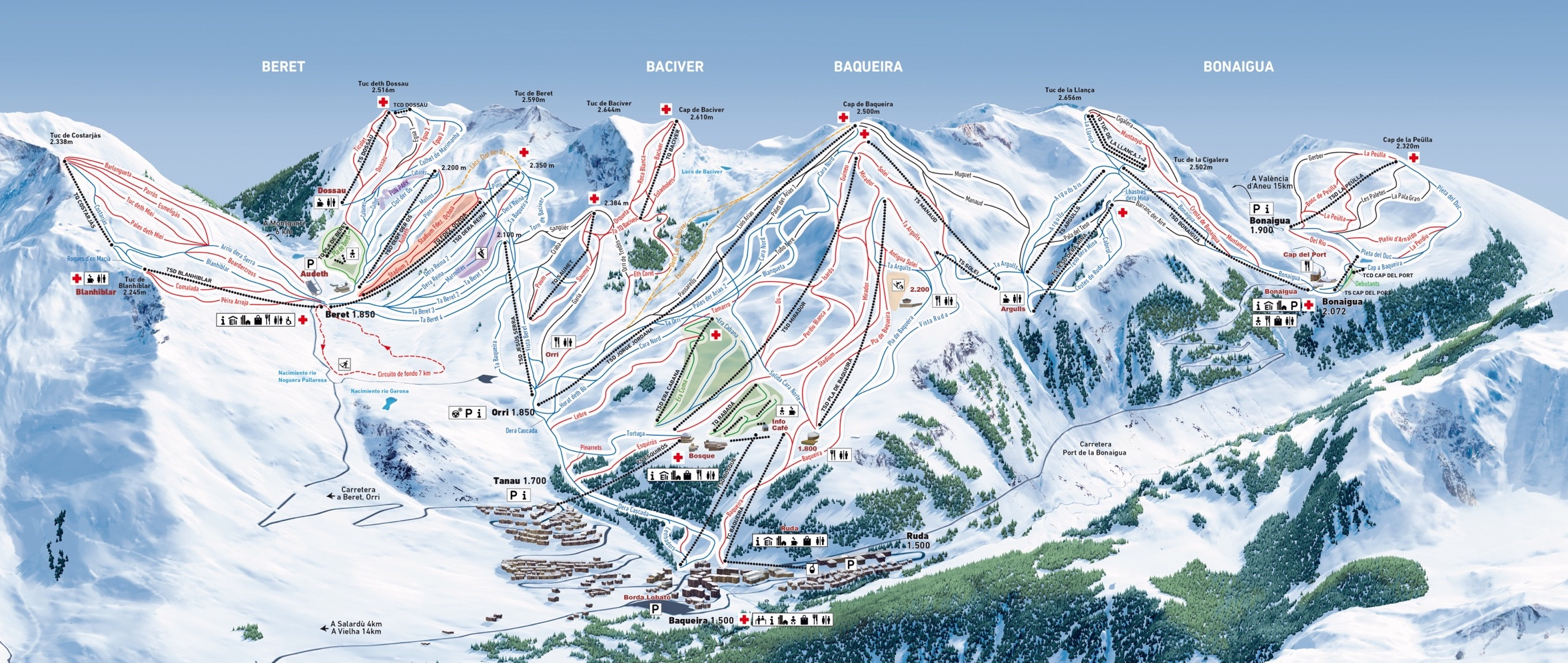 Loipenplan Baqueira Beret