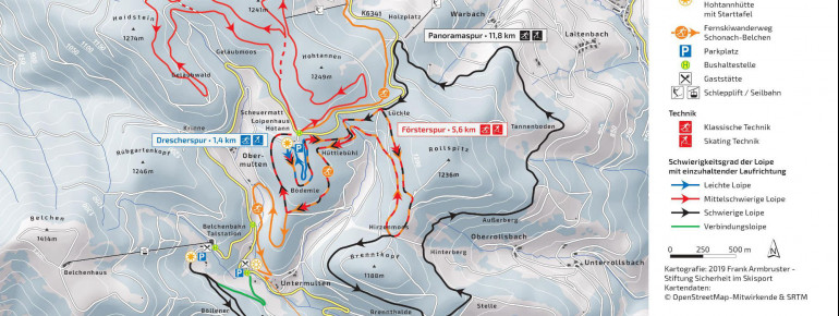 Loipenplan Hohtann-Belchen