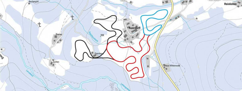 Loipenplan Oberau bei Berchtesgaden