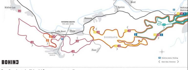 Trail Map Bohinj Valley