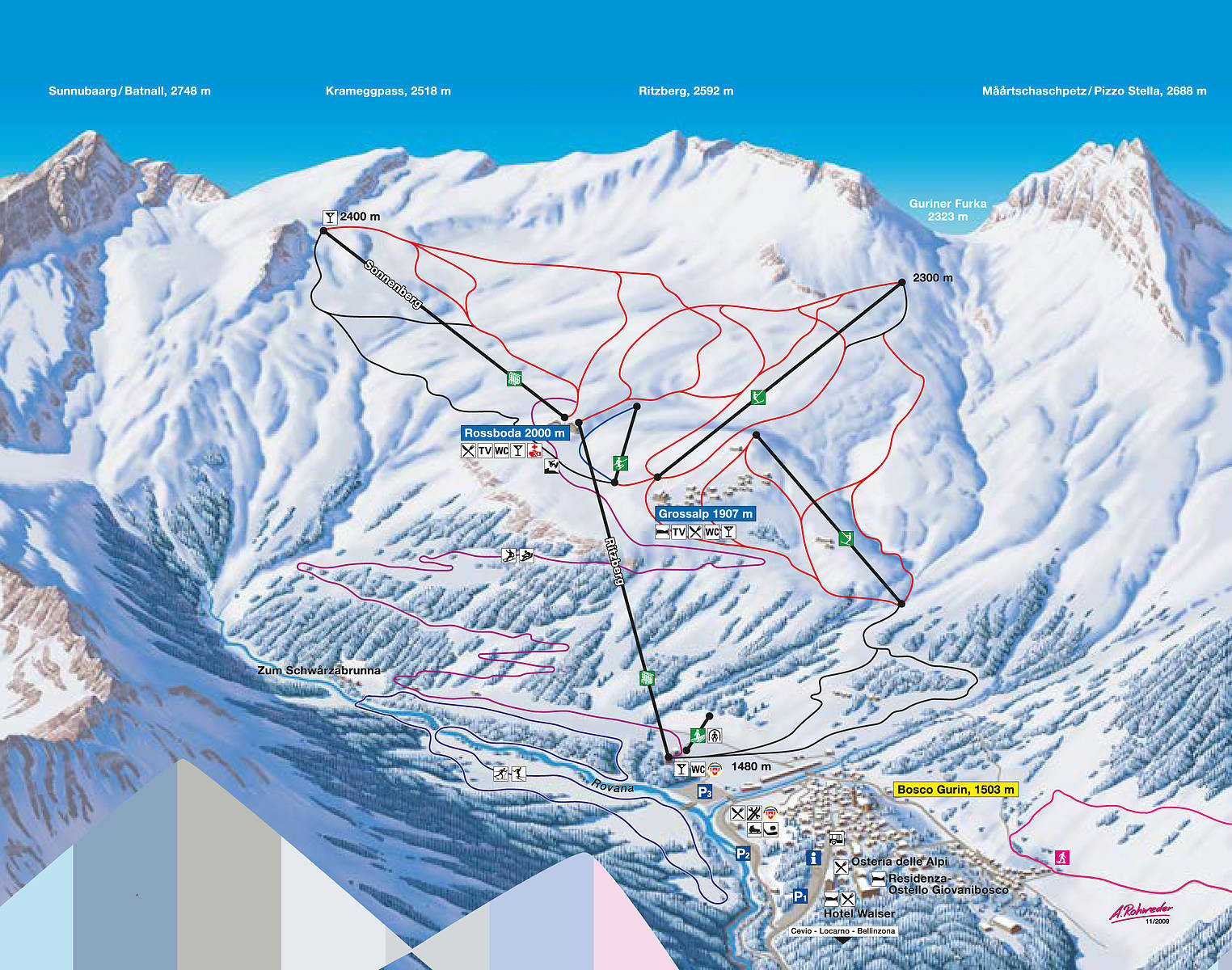 Loipenplan Bosco Gurin