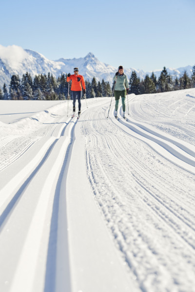 Zahlreiche Pistenkilometer (skating und klassisch) warten auf Sie