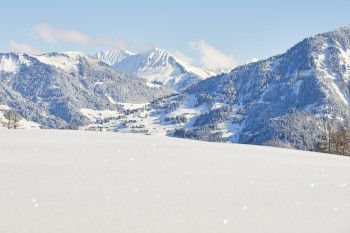 Langlaufen bei diesem traumhaften Panorama