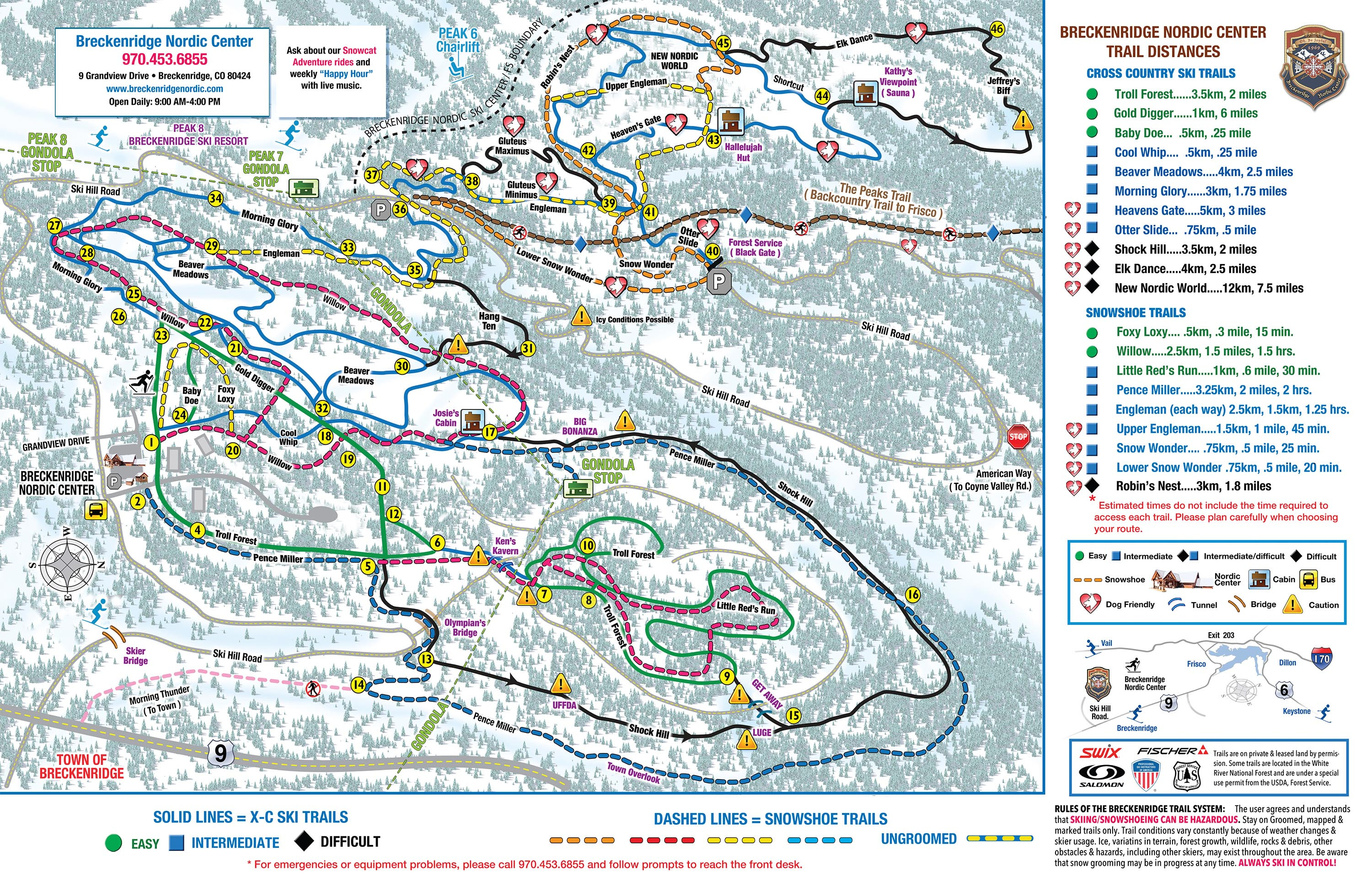 Loipenplan Breckenridge Nordic Center