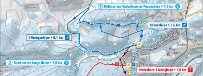 Loipenplan Brilon DSV Nordic Aktiv Zentrum