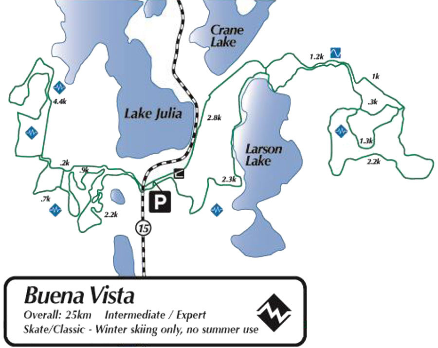 Loipenplan Buena Vista Ski Area