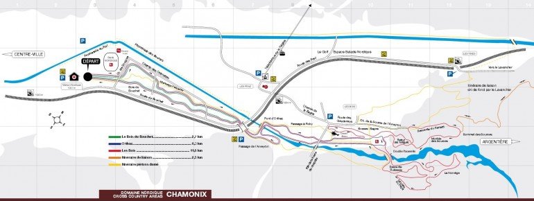 Loipenplan Chamonix Mont Blanc