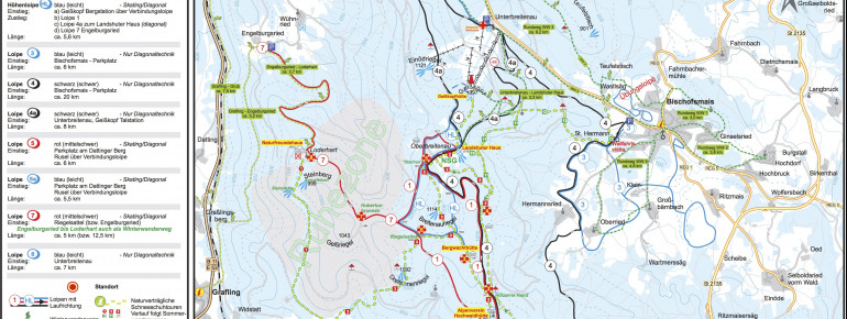 Loipenplan Deggendorf – Rusel – Bischofsmais
