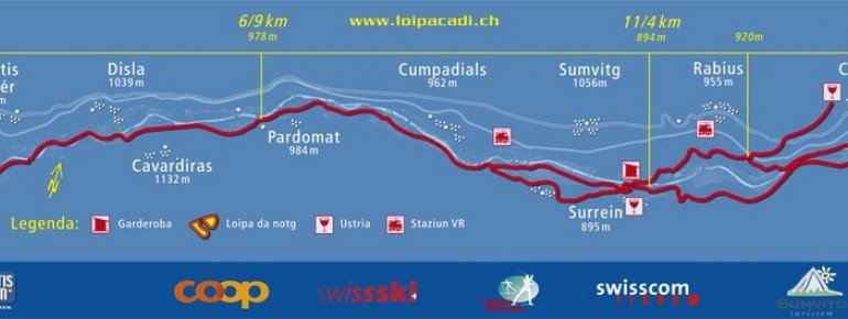Loipenplan Disentis Sedrun