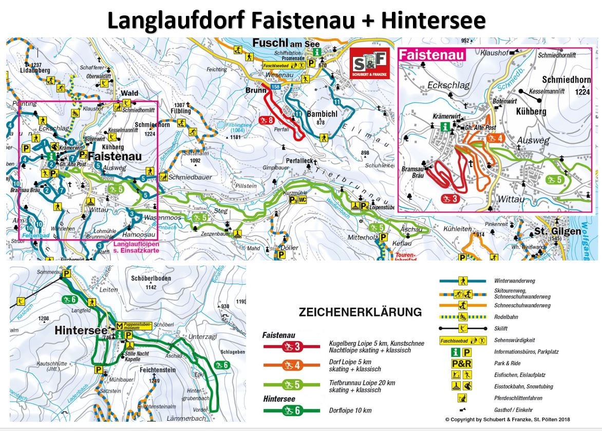 Loipenplan Faistenau-Hintersee