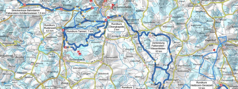 Loipenplan Falkenstein - Rettenbach - Wiesenfelden