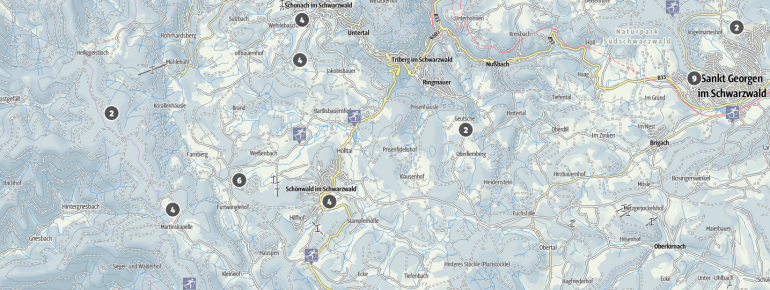 Loipenplan Ferienland Schwarzwald