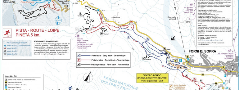 Loipenplan Forni di Sopra - Lorenzago di Cadore