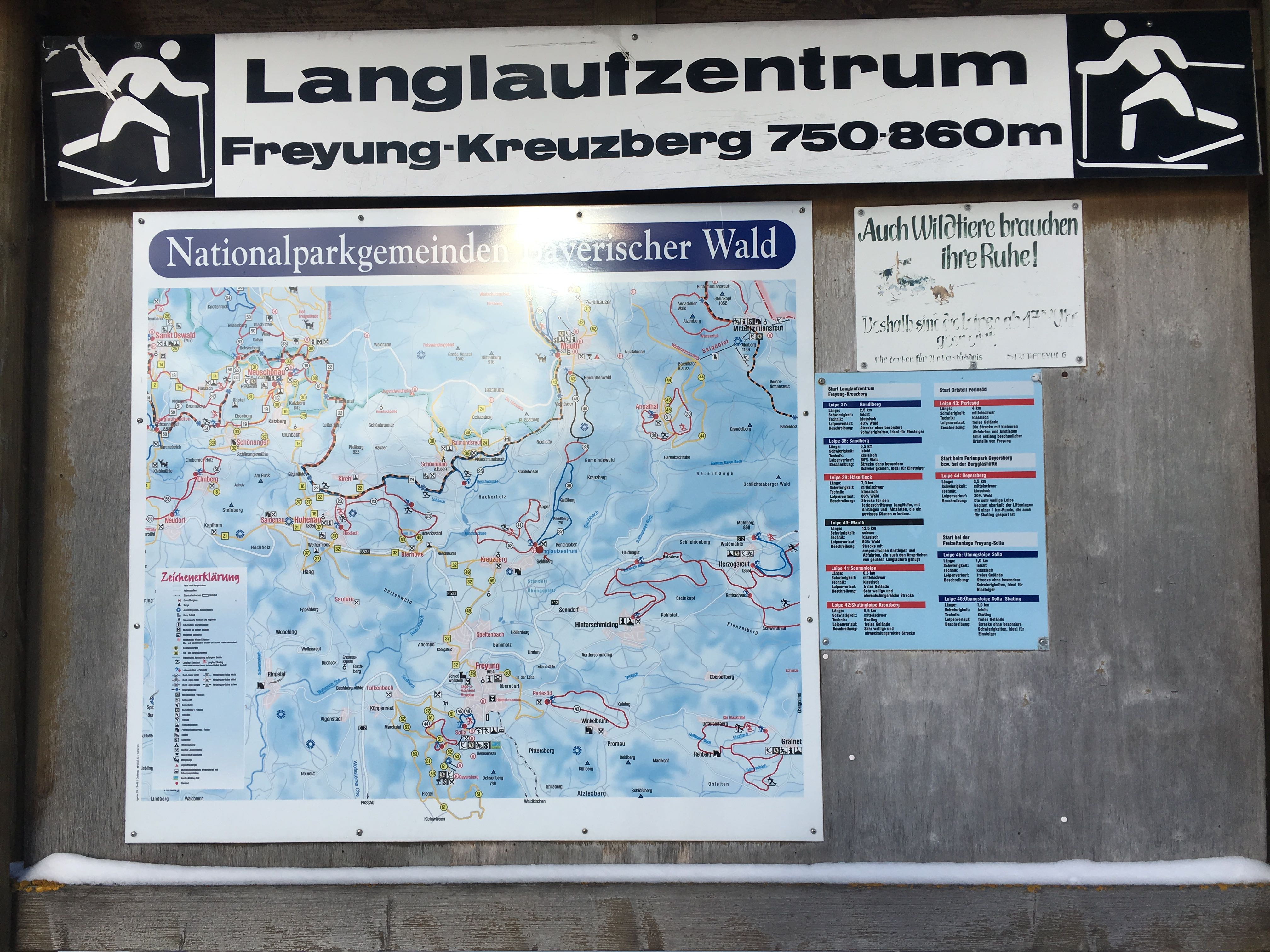 In Freyung gibt es zusätzlich zu den 6 Loipen des Langlaufzentrum noch weitere Übungsloipen.