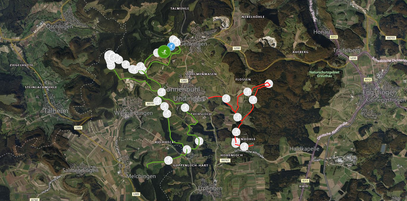 Loipenplan Genkingen Sonnenbühl
