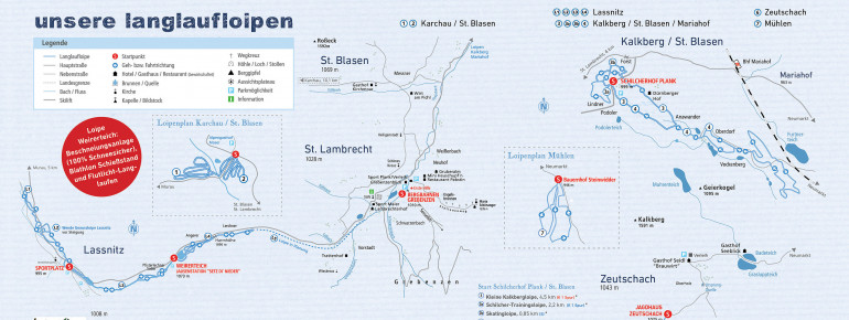 Loipenplan Naturpark Zirbitzkogel - Grebenzen