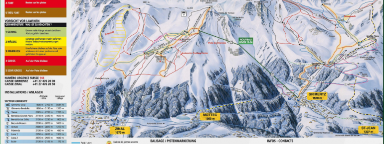 Loipenplan Grimentz - Vercorin