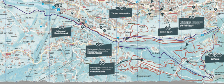 Loipenplan Grindelwald