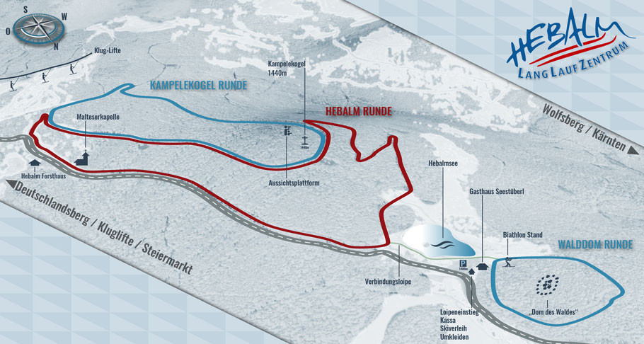 Loipenplan Langlaufzentrum Hebalm