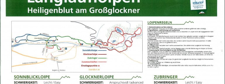 Loipenplan Heiligenblut am Großglockner
