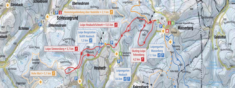 Loipenplan Masserberg - Heubach