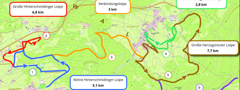 Loipenplan Hinterschmiding-Herzogsreut