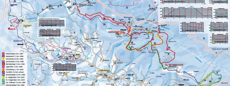 Loipenplan Nordisches Zentrum Böhmerwald - Hochficht