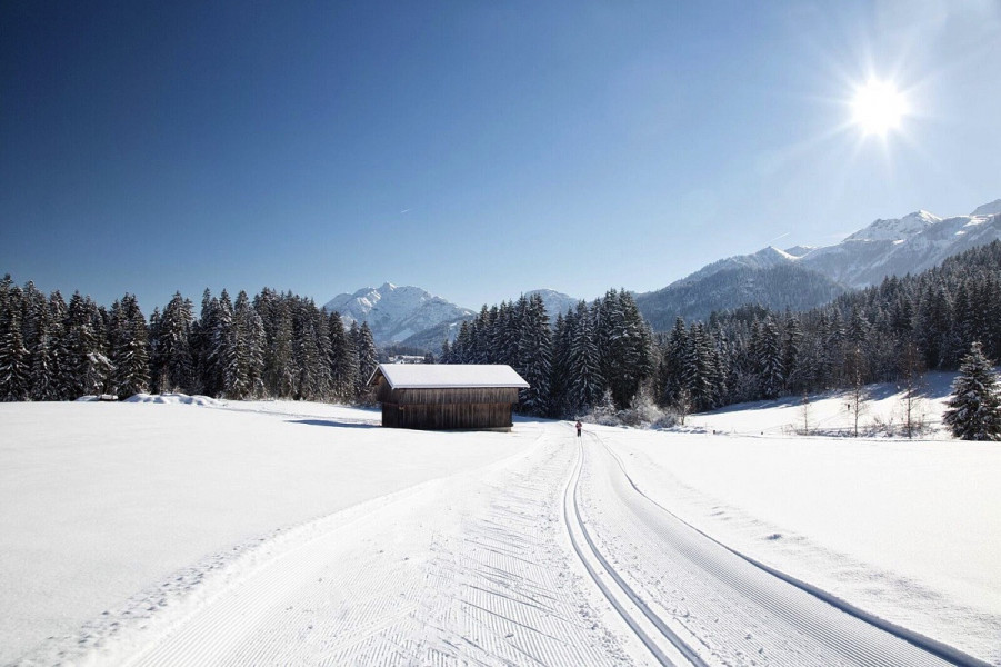 Winterparadies Hochfilzen. Auf dem Hochplateau sind bereits im Dezember meist viele Loipen präpariert.