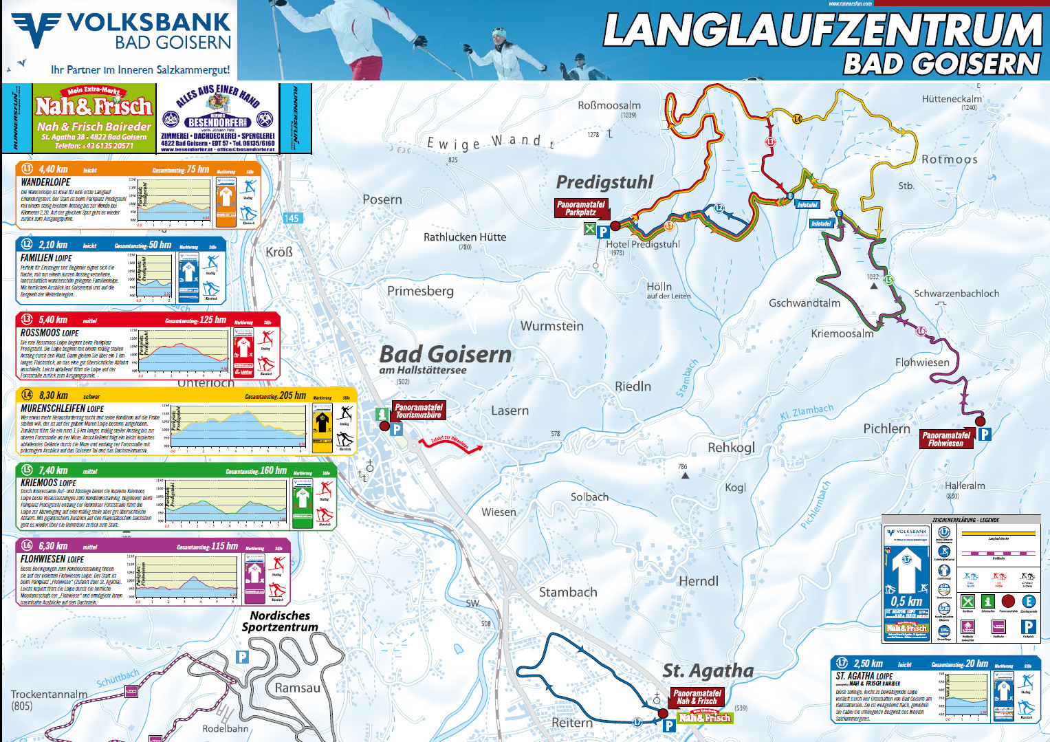 Loipenplan der Höhenloipen am Predigstuhl