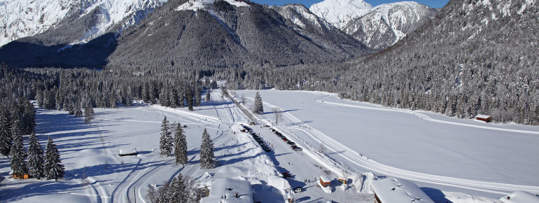 Loipenzentrum Pertisau - Start der Loipen in den Naturpark Karwendel