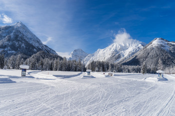 Loipenzentrum in Pertisau, am Beginn der Karwendeltäler
