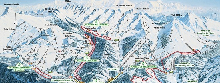 Loipenplan La Clusaz