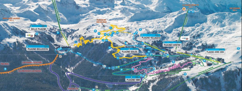 Loipenplan La Plagne