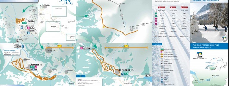Loipenplan Verbier / Val de Bagnes