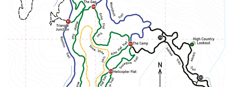 Loipenplan Lake Mountain Alpine Resort