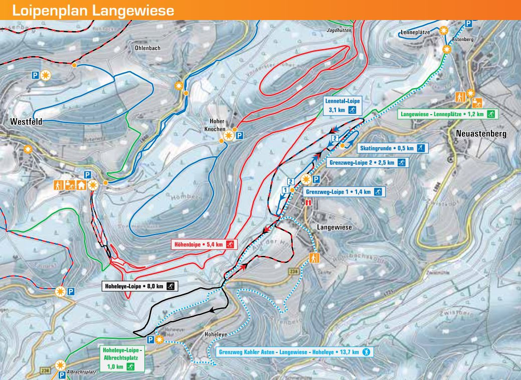 Loipenplan Langewiese