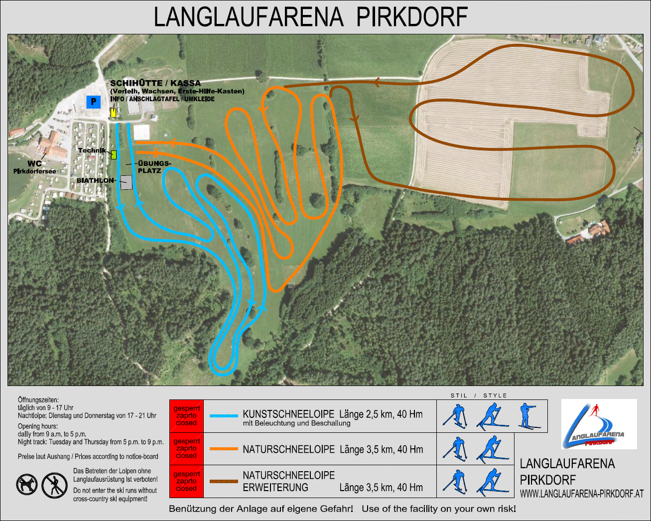 Loipenplan Langlaufarena Pirkdorf