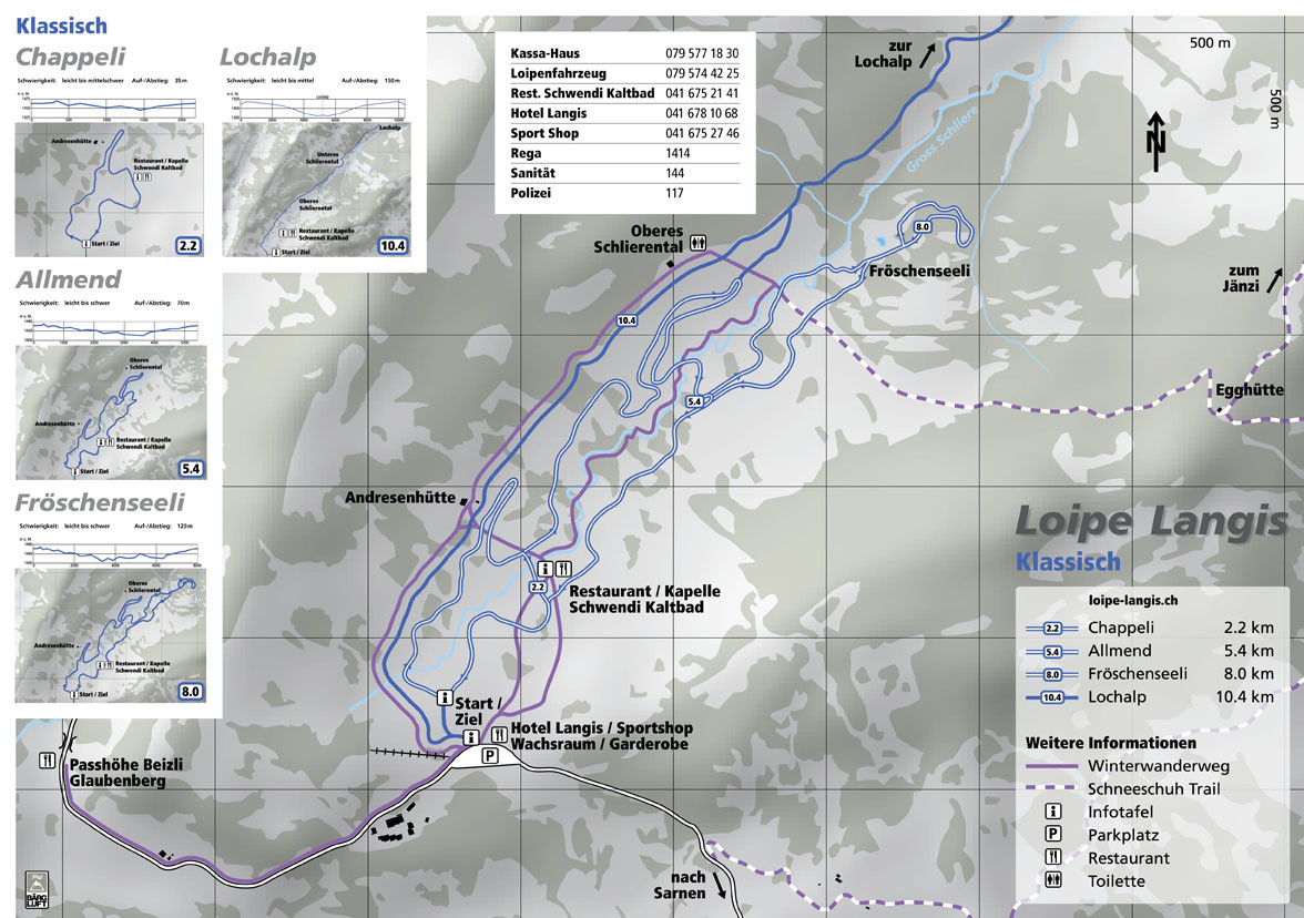 Loipenplan Langis Klassisch