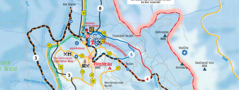 Loipenplan Langlaufzentrum Mauth-Finsterau