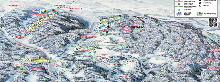 Loipenplan Langlaufzentrum Sankt Englmar - Hirschenstein