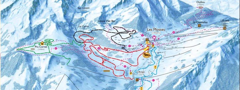 Loipenplan Les Mosses