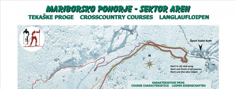 Loipenplan Maribor Pohorje - Sektor Areh