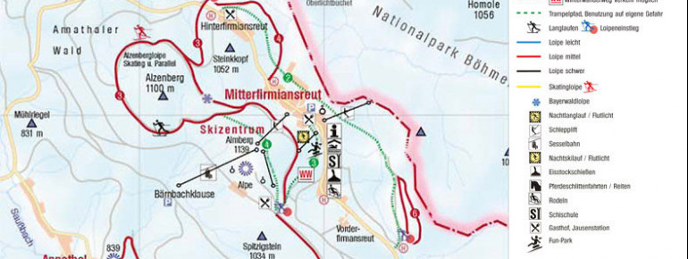 Loipenplan Mitterdorf - Mitterfirmiansreut