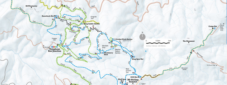 Loipenplan Mt Buller - Mt Stirling